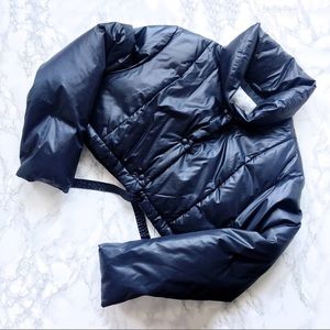 Gap cropped puffer jacket navy